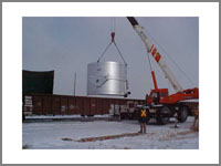 Loading a scrap bucket